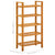 Shoe Rack with 5 Shelves 50x27x100 cm Solid Oak Wood