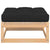 Garden Footstool with Cushion Solid Pinewood