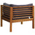 Corner Sofas 2 pcs with Dark Grey Cushions Solid Acacia Wood