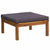 3 Piece Garden Lounge Set with Dark Grey Cushions Acacia Wood