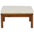 3 Piece Garden Lounge Set with Cream White Cushions Acacia Wood