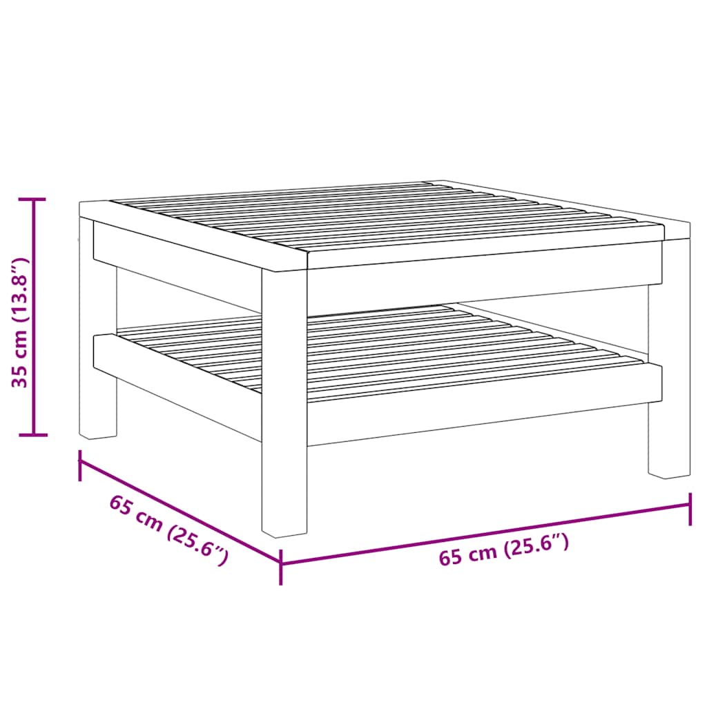 Coffee Table 65x65x35 cm Solid Acacia Wood