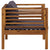 Garden Chair with Dark Grey Cushions Solid Acacia Wood