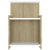 Bed Cabinet White and Sonoma Oak 40x35x60 cm Engineered Wood