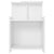 Bed Cabinet High Gloss White 40x35x60 cm Engineered Wood