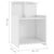 Bed Cabinets 2 pcs High Gloss White 40x35x60 cm Engineered Wood