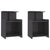 Bed Cabinets 2 pcs High Gloss Grey 40x35x60 cm Engineered Wood