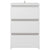 Bed Cabinet White 40x35x62.5 cm Engineered Wood