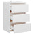 Bed Cabinet White 40x35x62.5 cm Engineered Wood