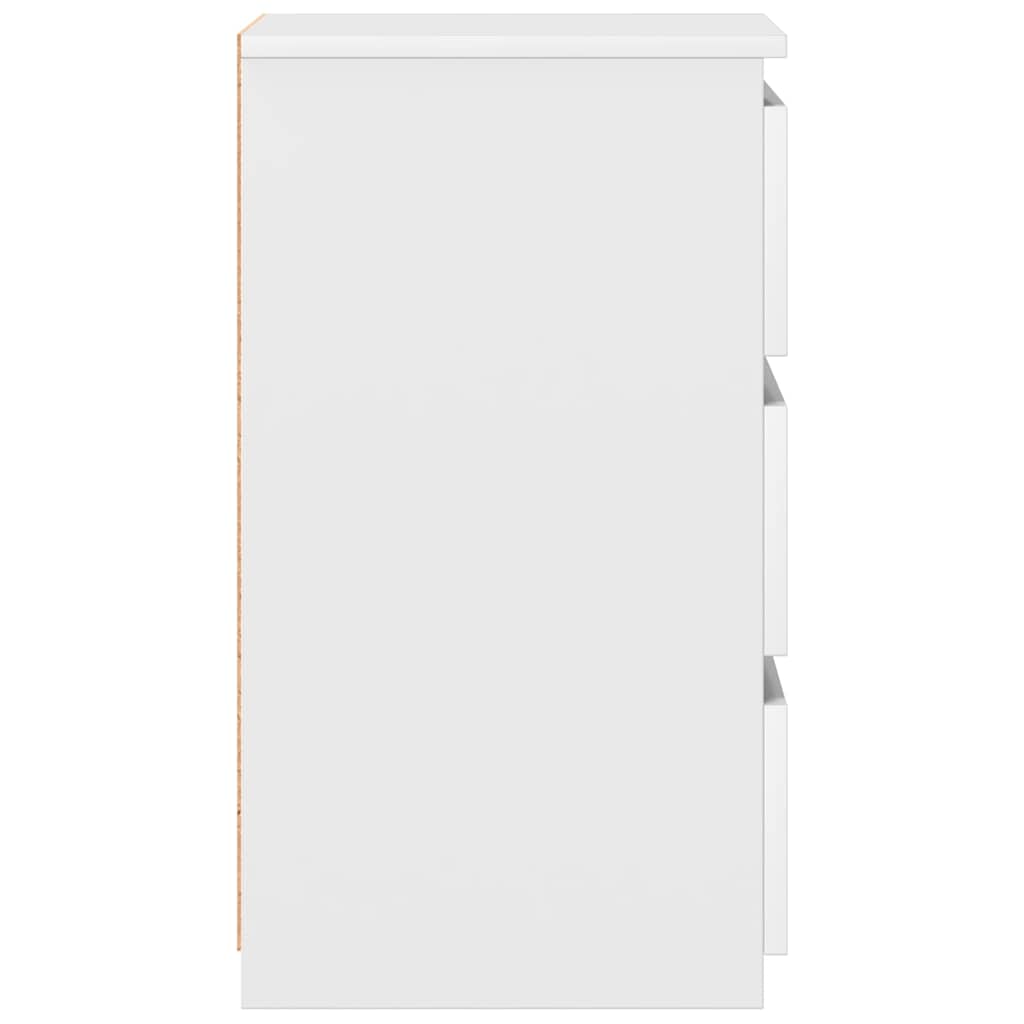 Bed Cabinets 2 pcs White 40x35x62.5 cm Engineered Wood