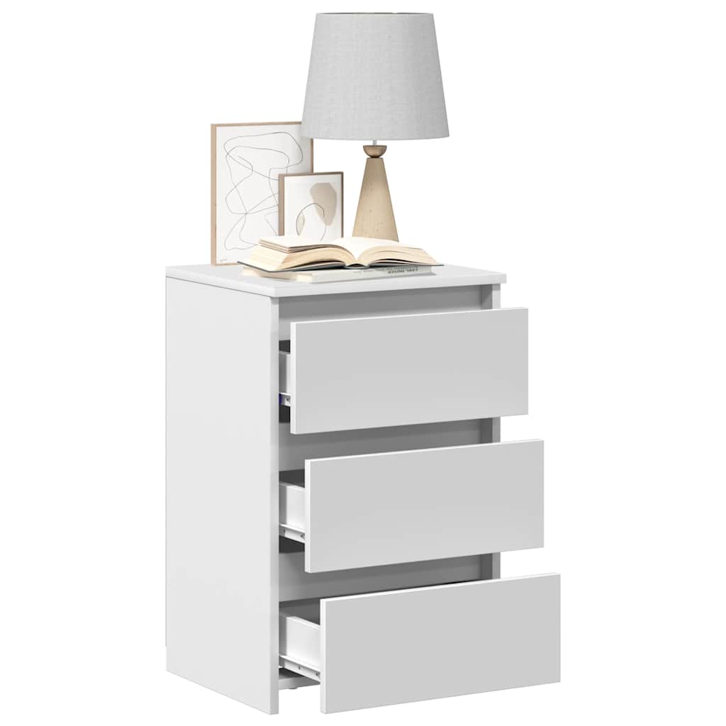 Bed Cabinets 2 pcs White 40x35x62.5 cm Engineered Wood