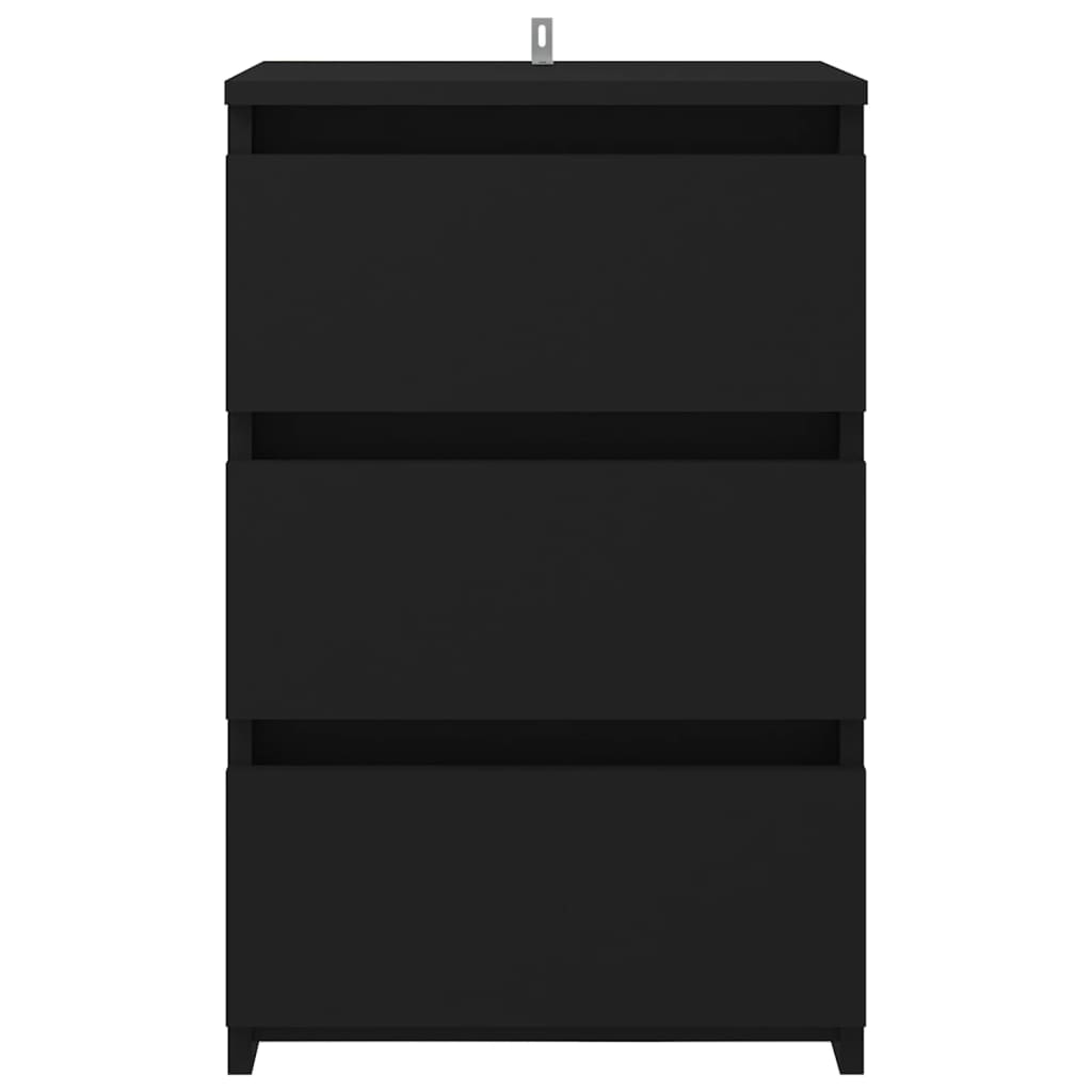 Bed Cabinets 2 pcs Black 40x35x62.5 cm Engineered Wood