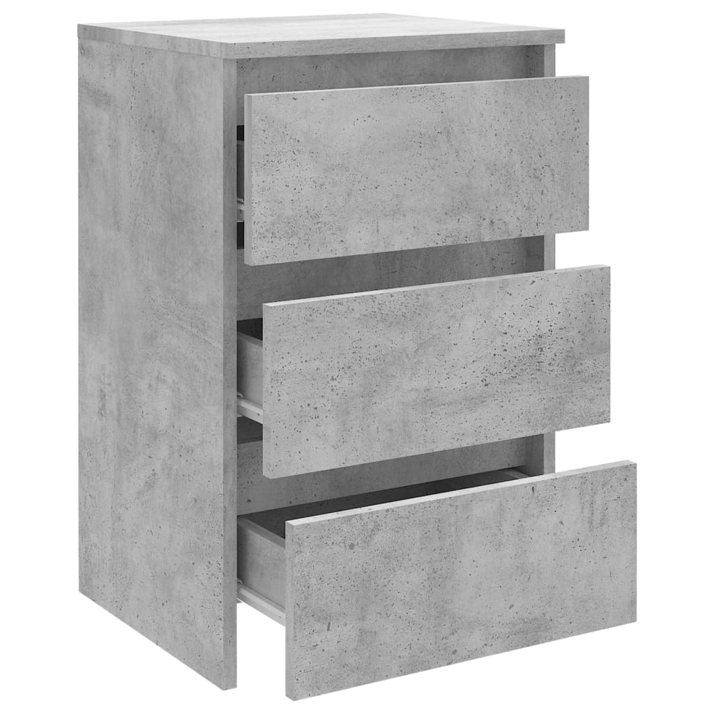 Bed Cabinets 2 pcs Concrete Grey 40x35x62.5 cm Engineered Wood