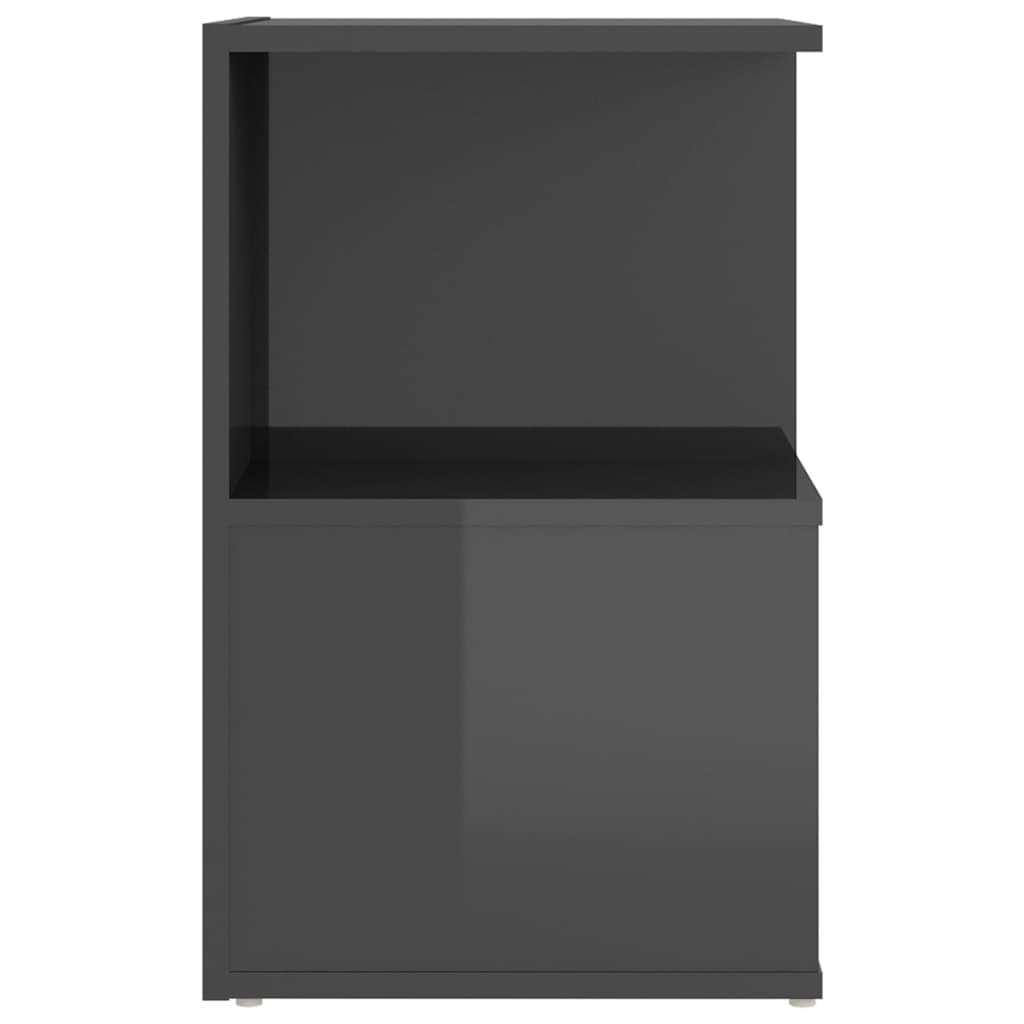 Bedside Cabinets 2 pcs High Gloss Grey 35x35x55 cm Engineered Wood