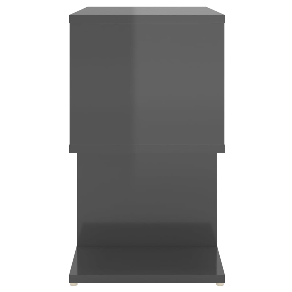 Bedside Cabinets 2 pcs High Gloss Grey 50x30x51.5 cm Engineered Wood