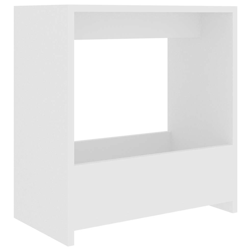 Side Table White 50x26x50 cm Engineered Wood