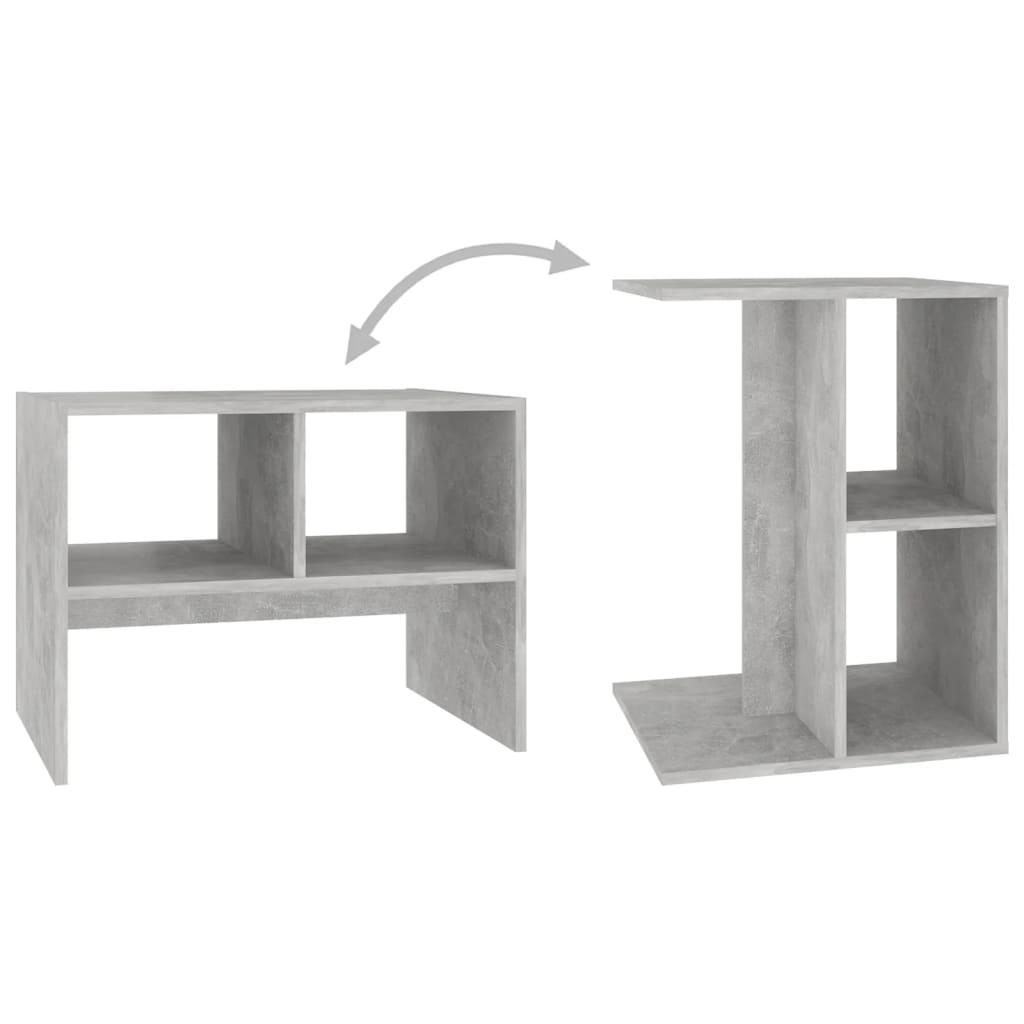 Side Table Concrete Grey 60x40x45 cm Engineered Wood