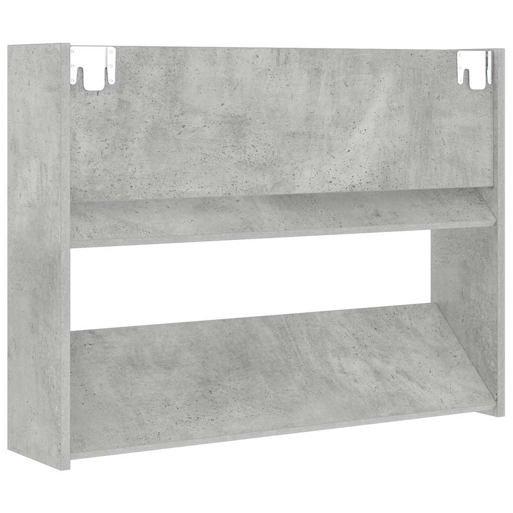 Wall Shoe Cabinet Concrete Grey 80x18x60 cm Engineered Wood