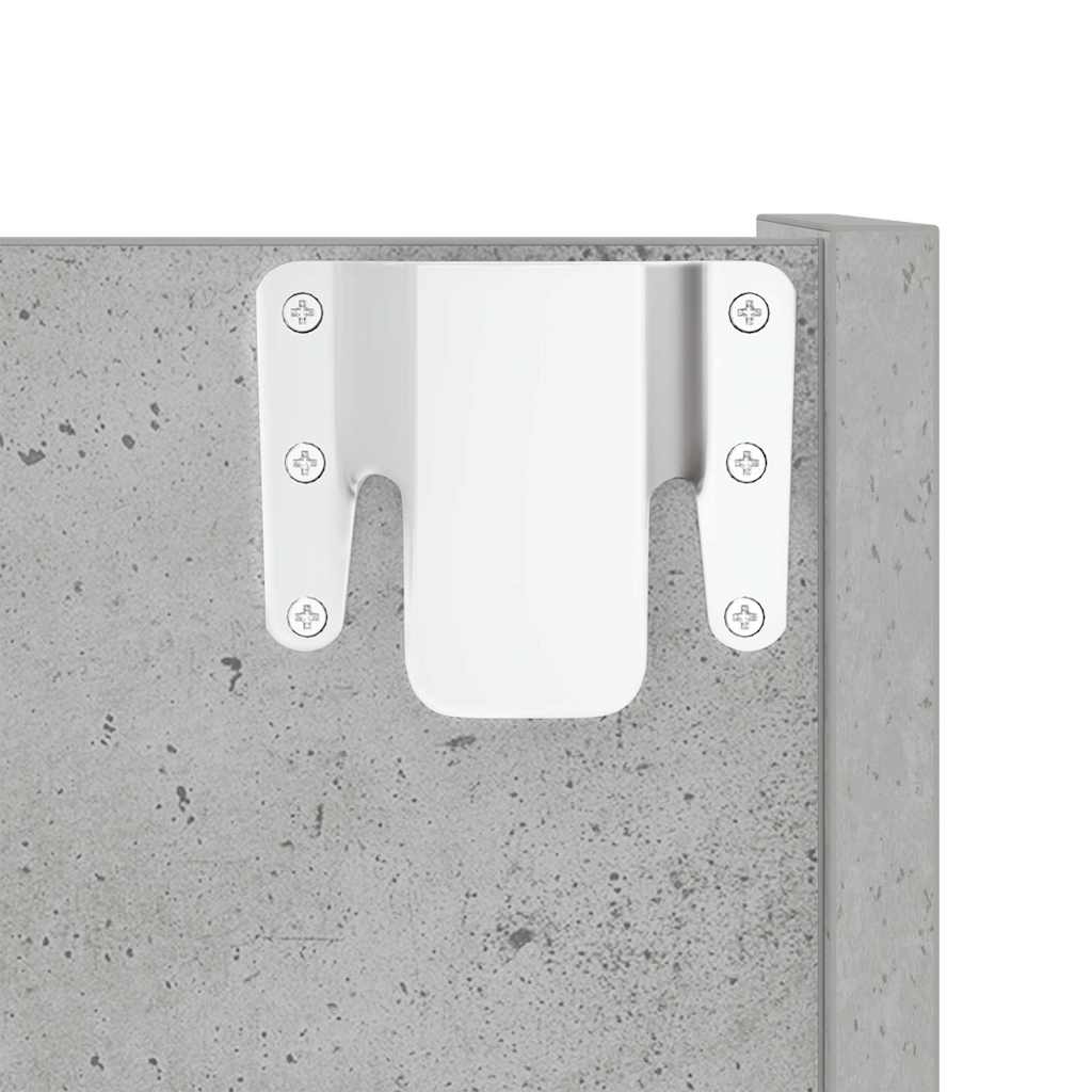 Wall Shoe Cabinets 2 pcs Concrete Grey 60x18x90 cm Engineered Wood