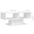 Coffee Table High Gloss White 103.5x50x44.5 cm Engineered Wood