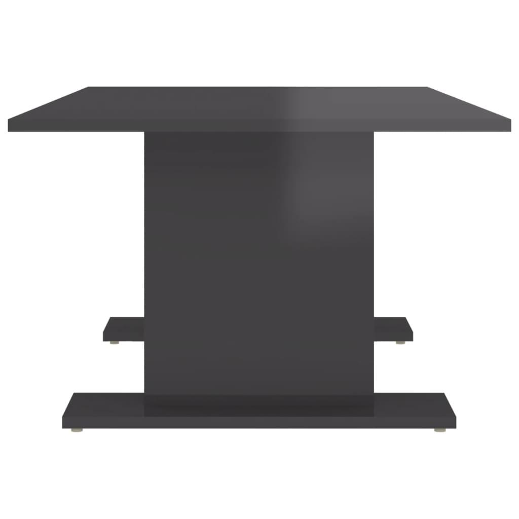 Coffee Table High Gloss Grey 103.5x60x40 cm Engineered Wood