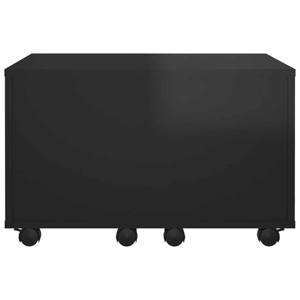 Coffee Table High Gloss Black 60x60x38 cm Engineered Wood