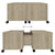 Coffee Table Sonoma Oak 75x75x38 cm Engineered Wood