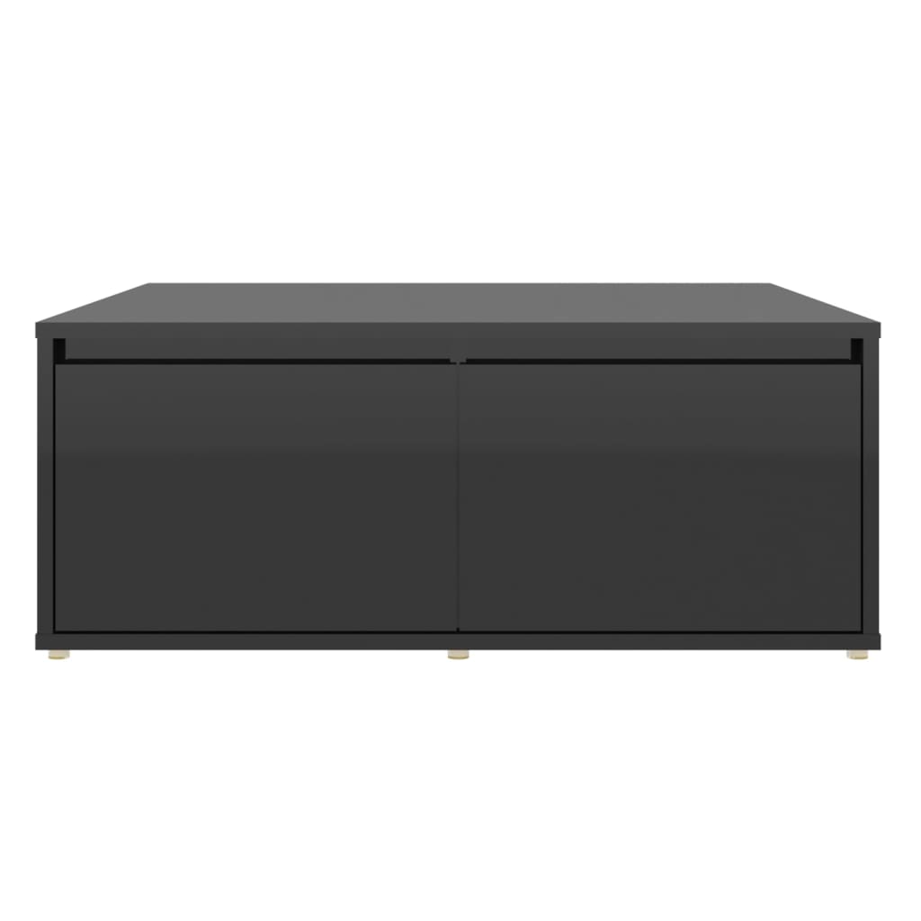 Coffee Table High Gloss Black 80x80x31 cm Engineered Wood