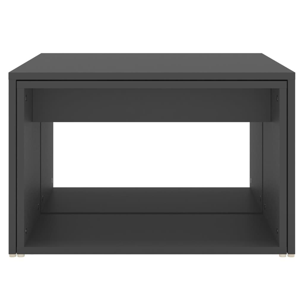 3 Piece Nesting Coffee Table Set Grey 60x60x38 cm Engineered Wood