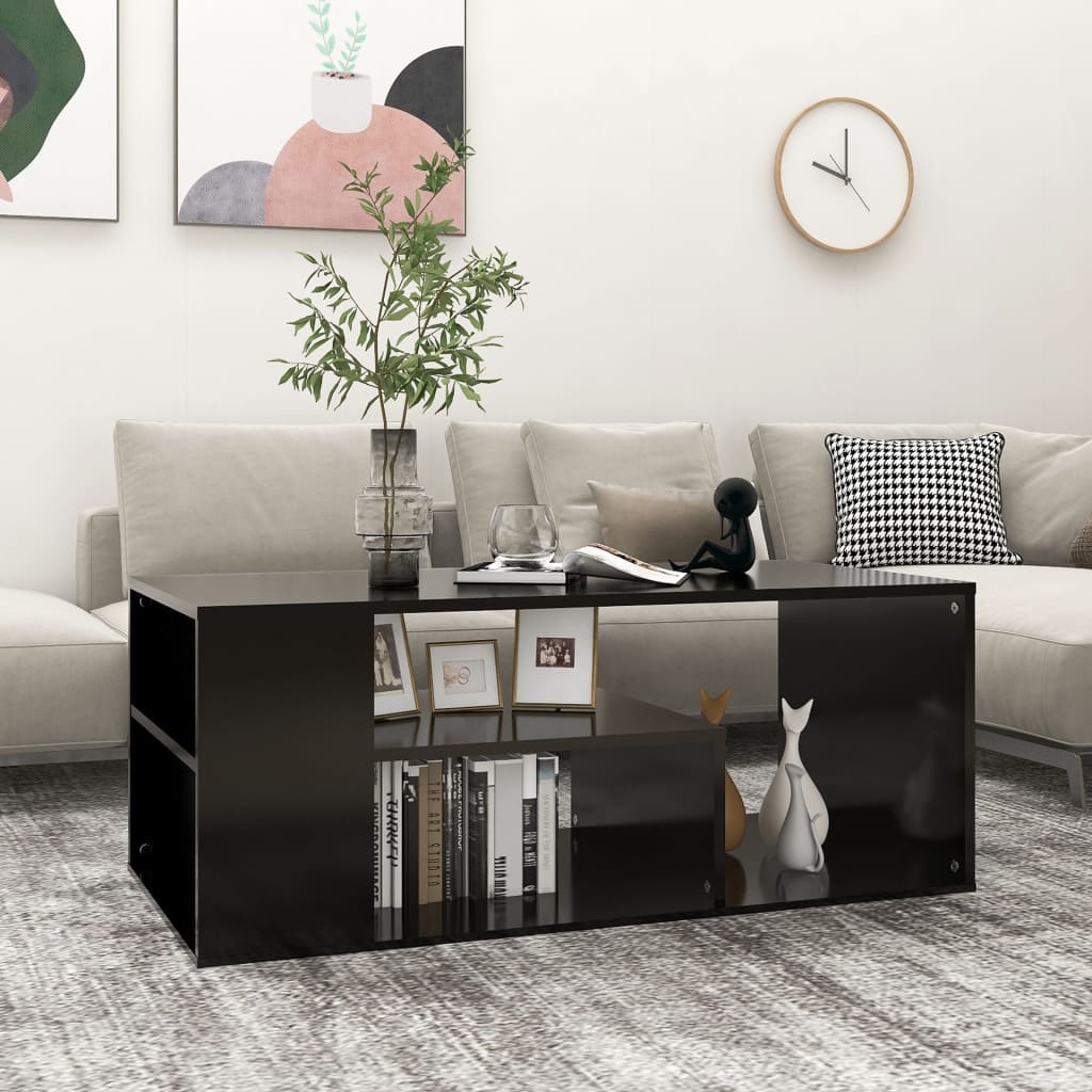 Coffee Table Black 100x50x40 cm Engineered Wood