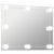 Wall Frameless Mirror with LED Lights Rectangular Glass