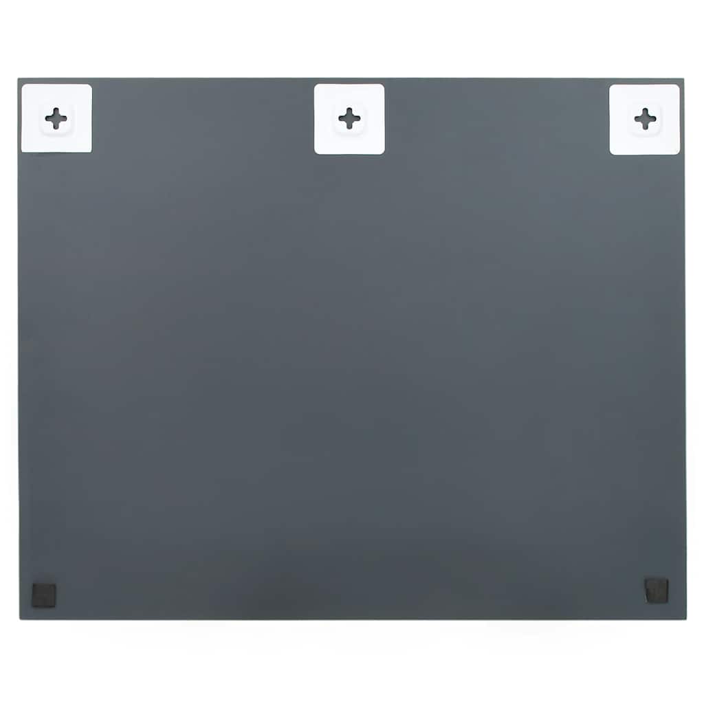 Wall Frameless Mirror with LED Lights Rectangular Glass