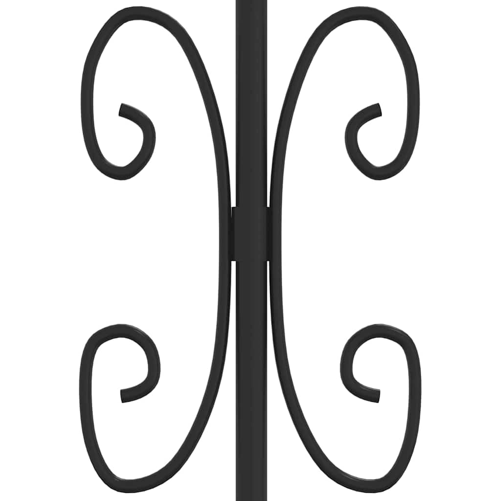 Garden Fence KAMPEN 240 x 115 cm Powder-coated steel Black