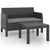2 Piece Garden Lounge Set with Cushions PP Rattan Anthracite