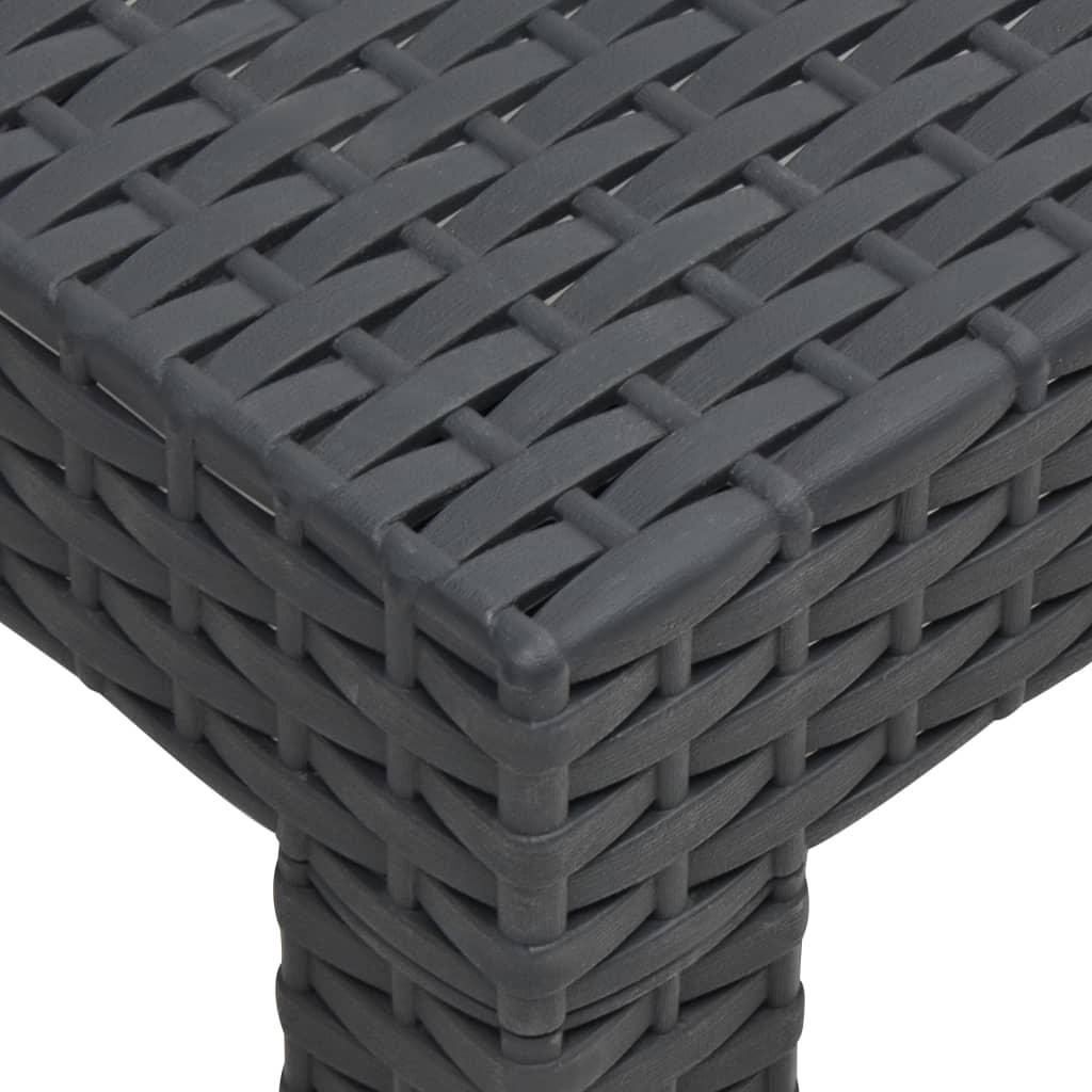 4 Piece Garden Lounge Set with Cushions PP Rattan Anthracite