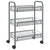 3-Tier Kitchen Trolley Grey 46x26x64 cm Iron