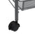 3-Tier Kitchen Trolley Grey 46x26x64 cm Iron