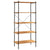 5-Tier Shelving Unit Black and Oak 80x40x163 cm