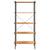 5-Tier Shelving Unit Black and Oak 80x40x163 cm