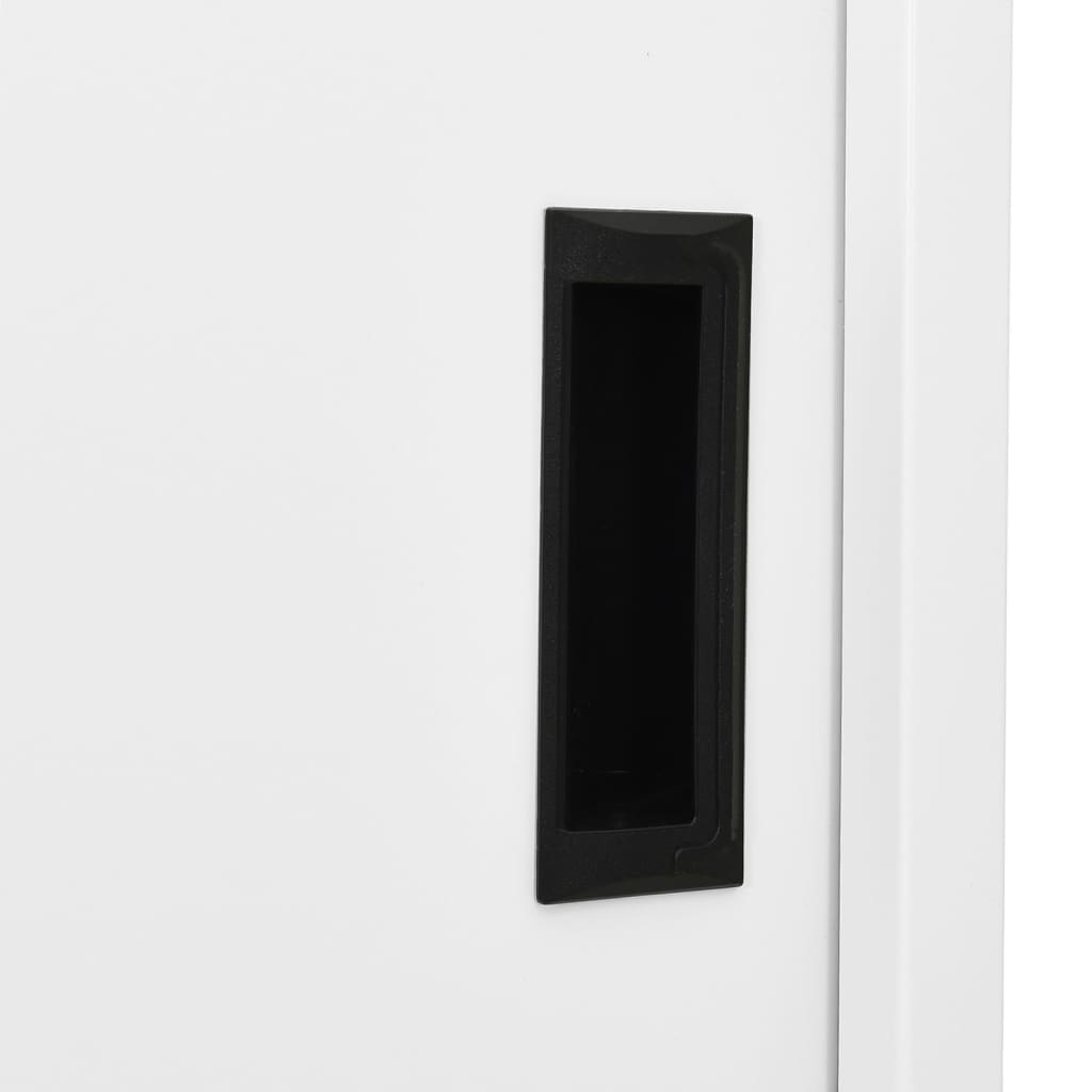 Office Cabinet with Sliding Door White 90x40x180 cm Steel
