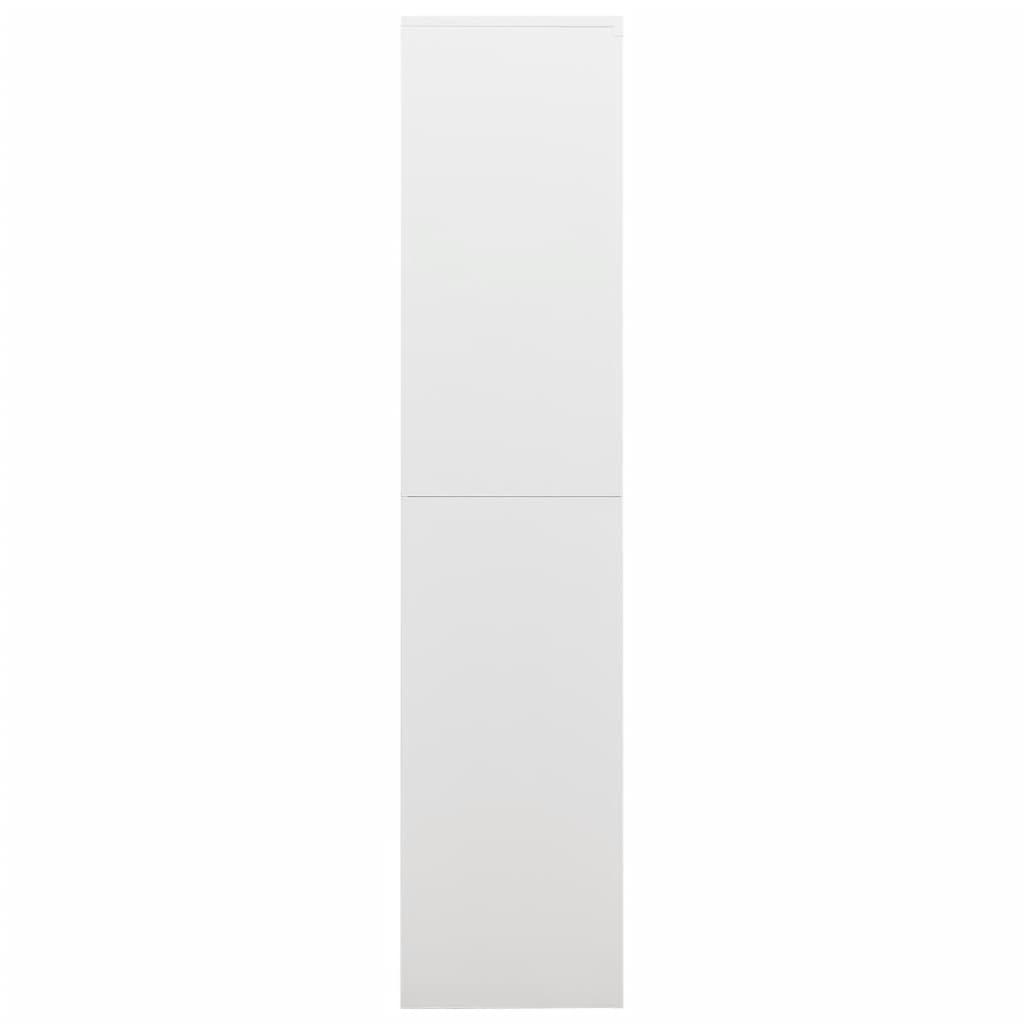 Locker Cabinet White 90x40x180 cm Steel
