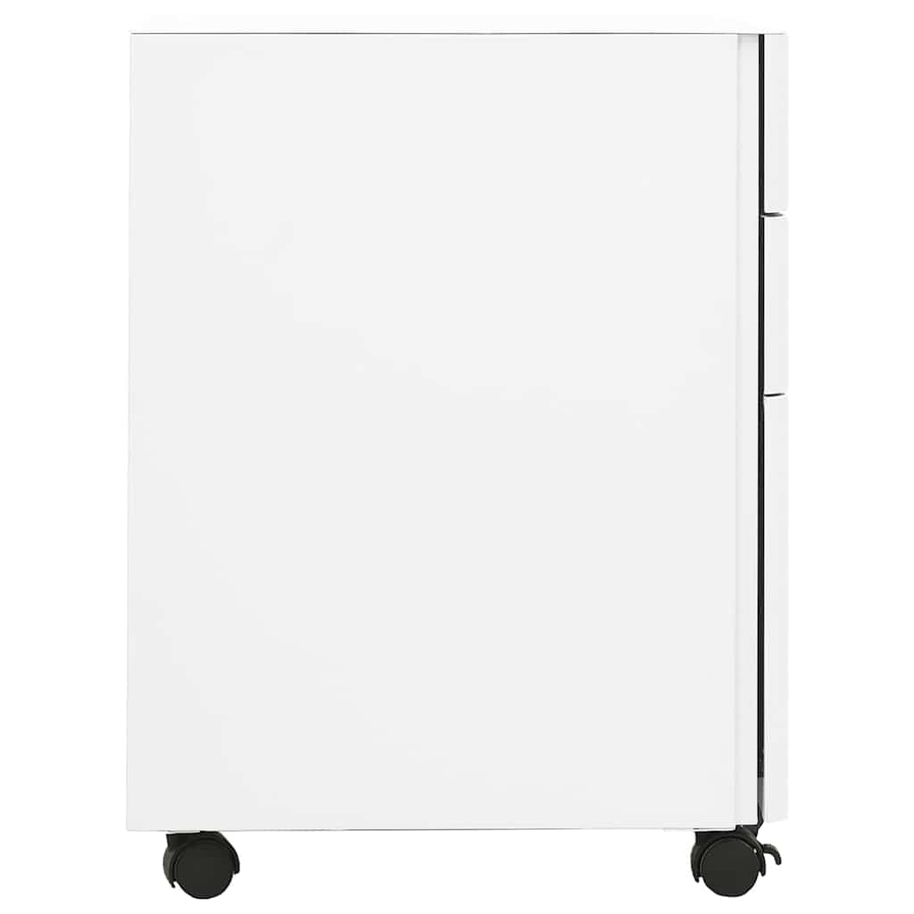 Mobile File Cabinet White 30x45x59 cm Steel