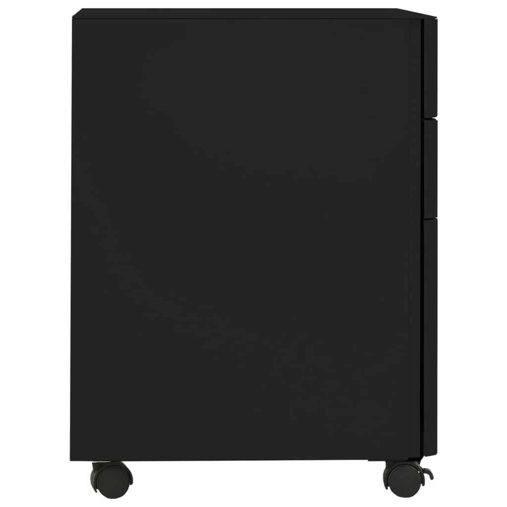 Mobile File Cabinet Black 30x45x59 cm Steel