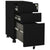 Mobile File Cabinet Black 30x45x59 cm Steel