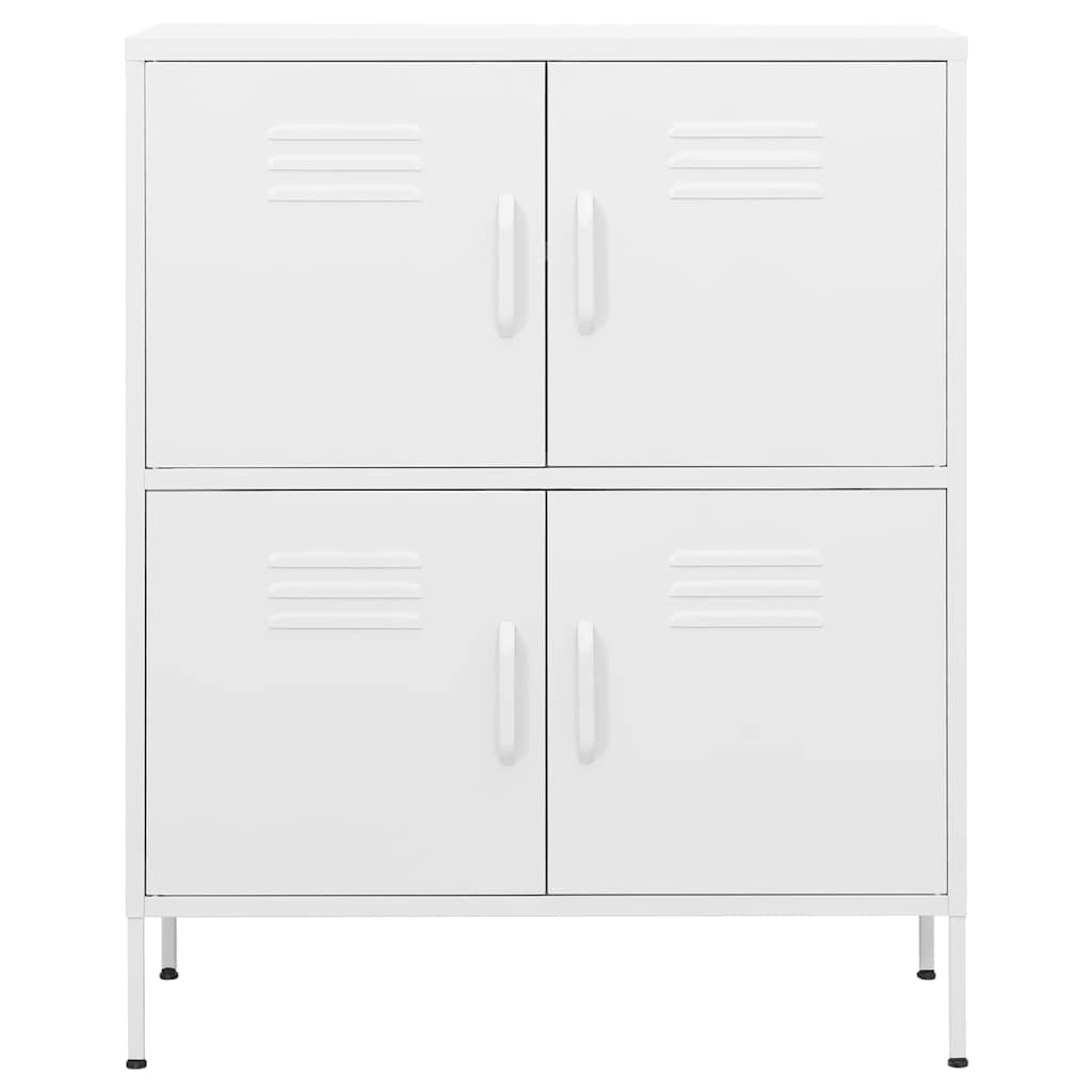 Storage Cabinet White 80x35x101.5 cm Steel