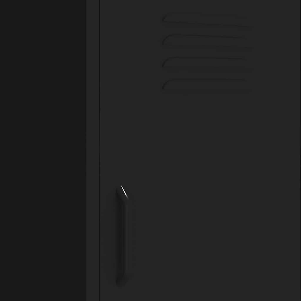 Storage Cabinet Black 42.5x35x101.5 cm Steel