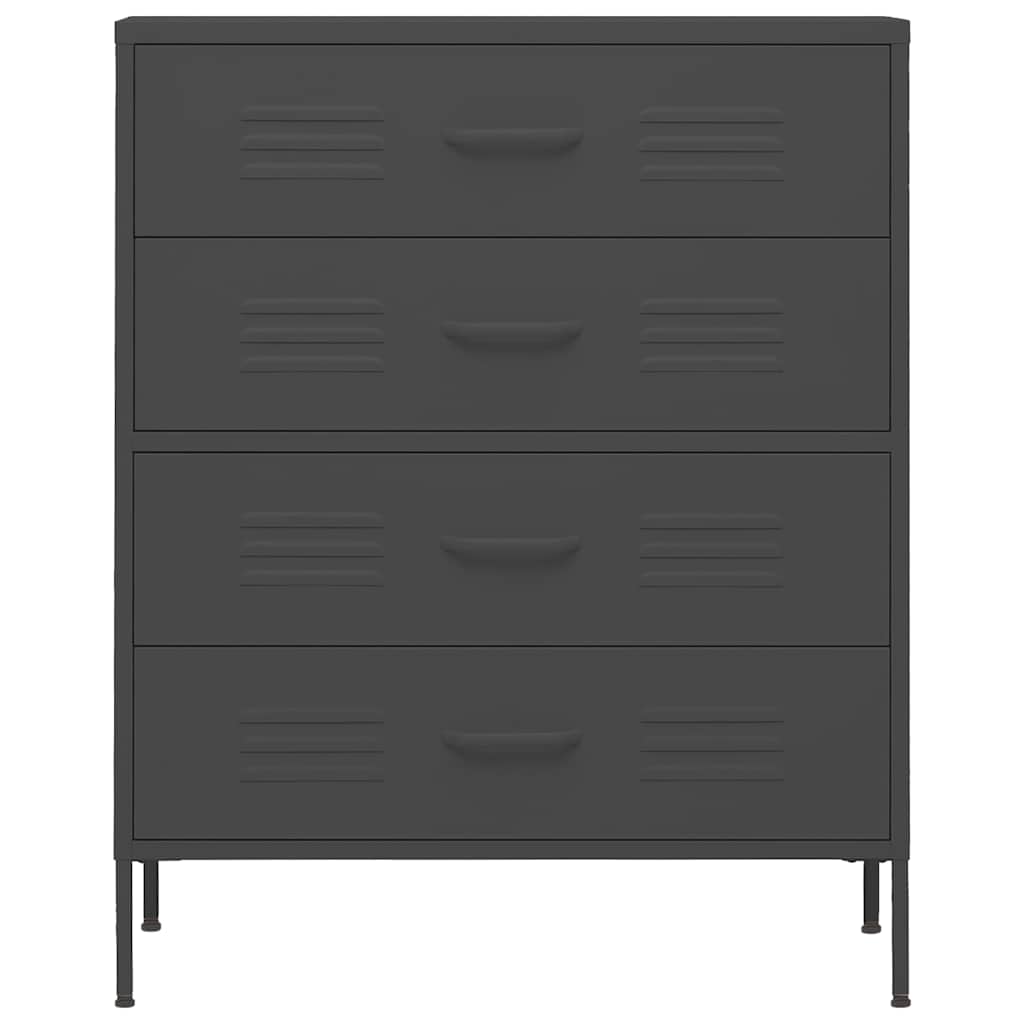 Chest of Drawers Anthracite 80x35x101.5 cm Steel