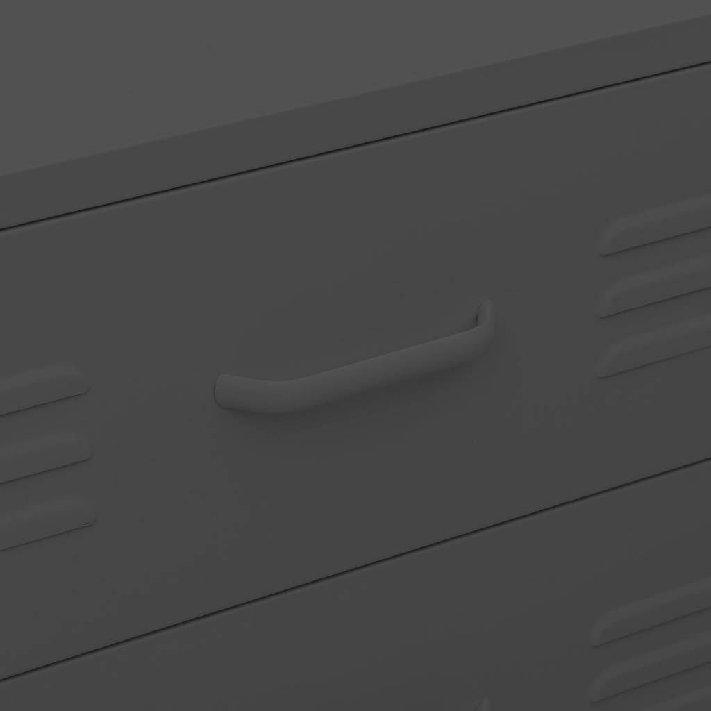 Chest of Drawers Anthracite 80x35x101.5 cm Steel