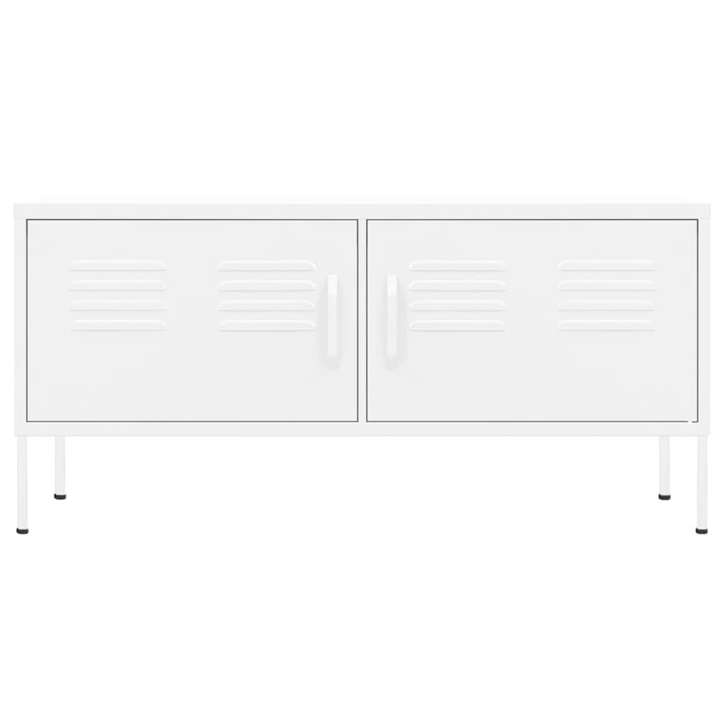 TV Cabinet White 105x35x50 cm Steel