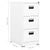 Filing Cabinet White 46x62x102.5 cm Steel